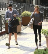 Шарлиз Терон, фото 6155. Charlize Theron and her friend leaving a gym after a work out in Hollywood,Feb26, foto 6155